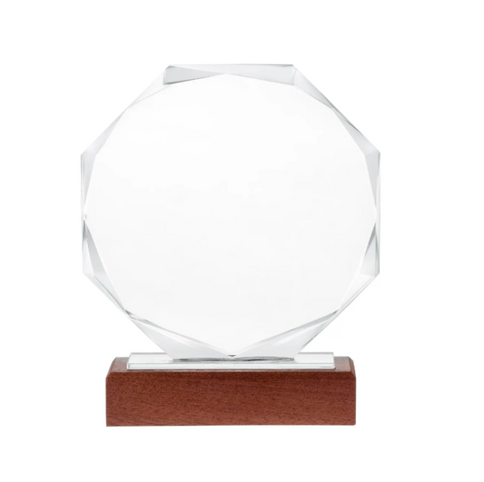 Customized rectangular crystal award trophy